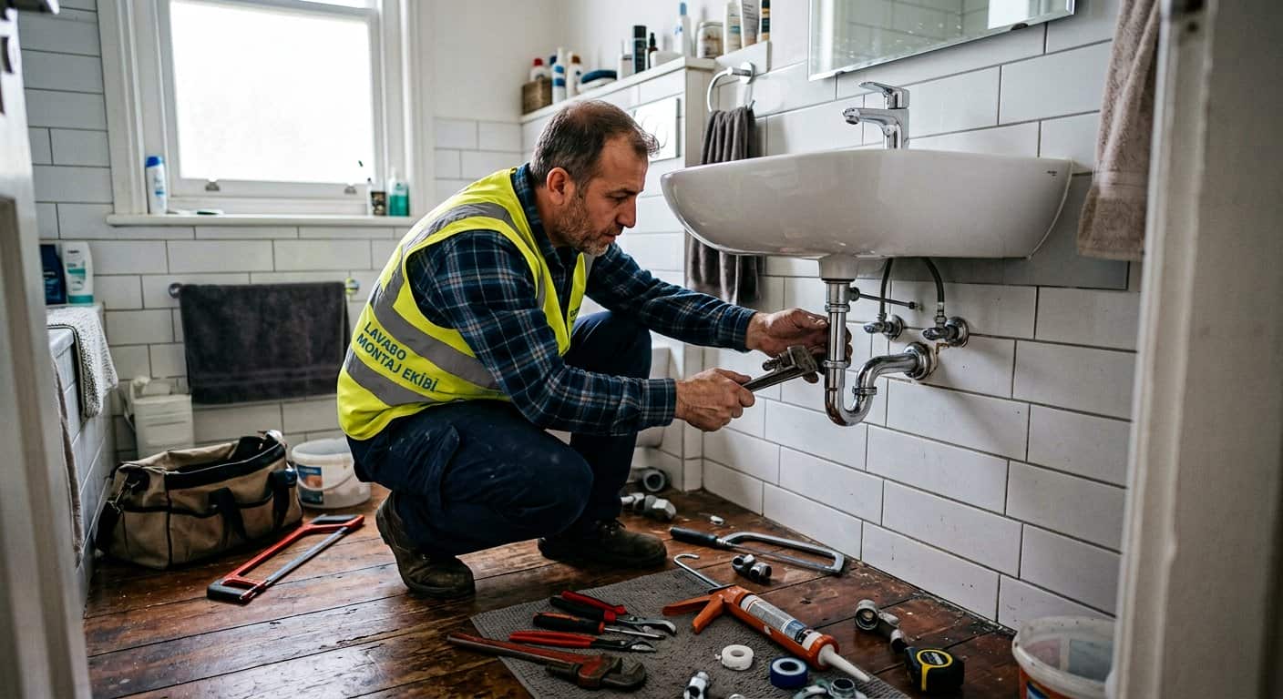 Foto lavabo montaj | Muratpaşa Su Tesisatçısı | Antalya Su Tesisat