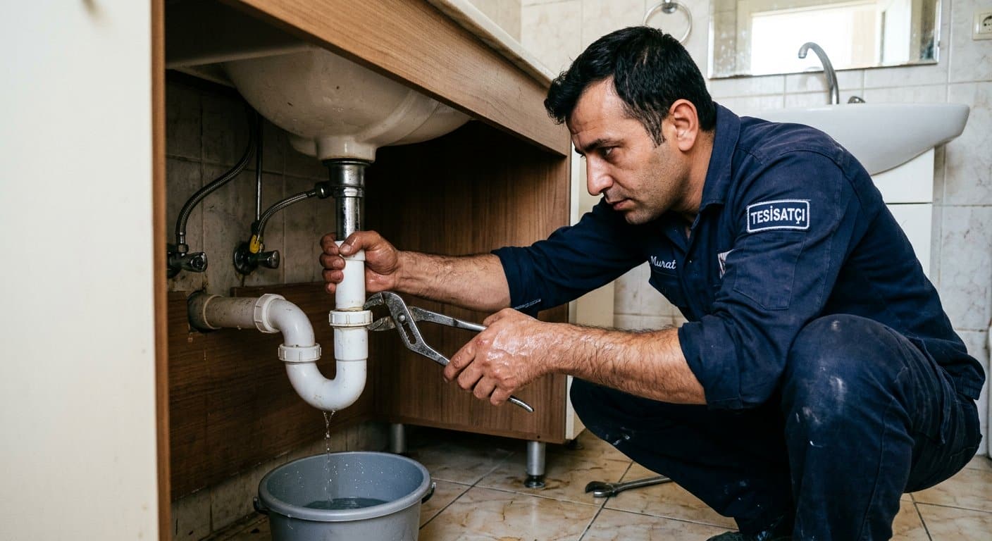 Lavabo alti tamiri yapan tesisatci | Kemer Su Tesisatçısı | Antalya Su Tesisat