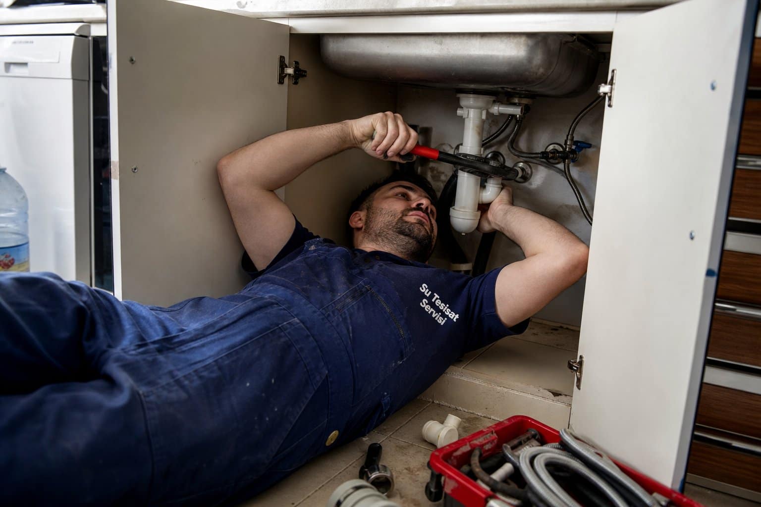 Lavabo altinda borusu degistiren tesisatci | Antalya Su Tesisat