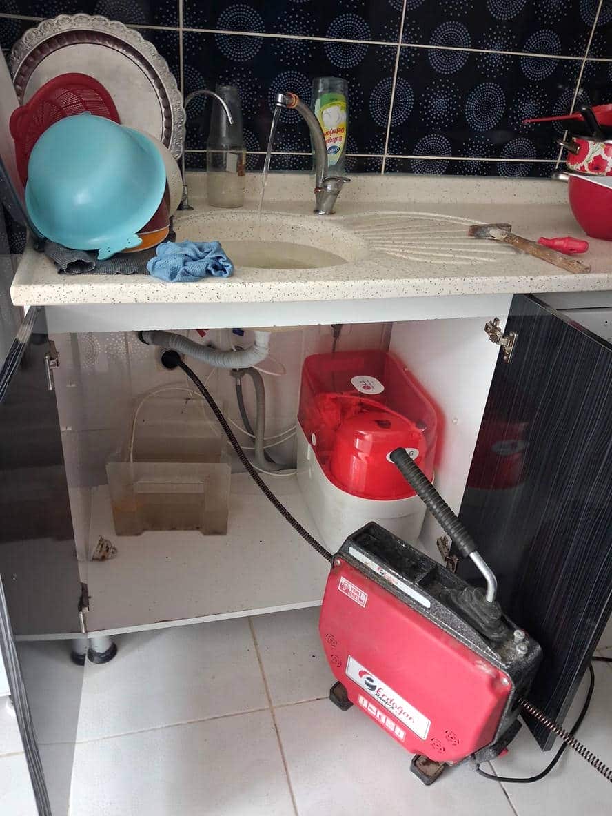 Lavabo altinda gider acma calismasi | Antalya Su Tesisat